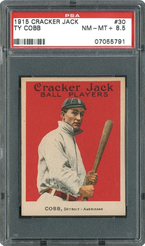 1915 cracker jack ty cobb