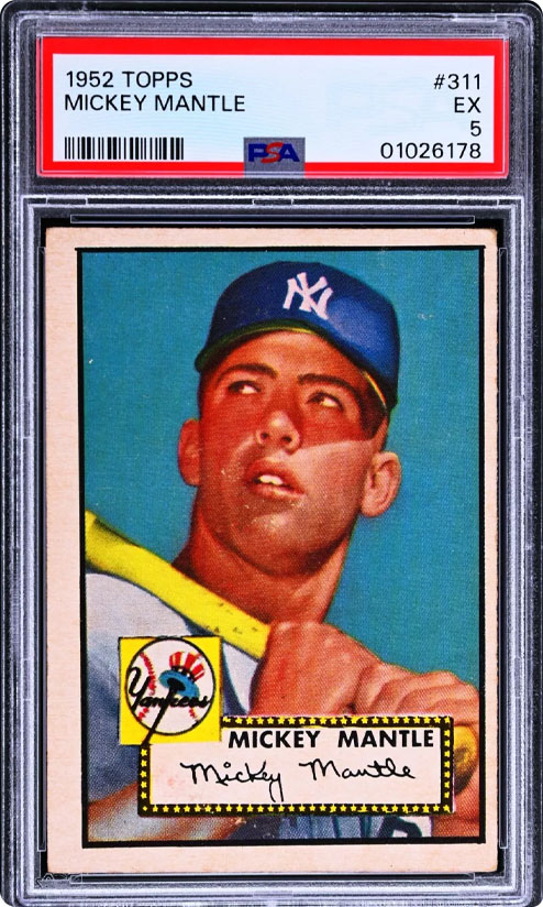 mickey mantle rc 1952 topps psa