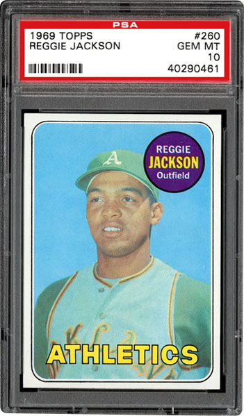 1969 topps reggie jackson psa 10