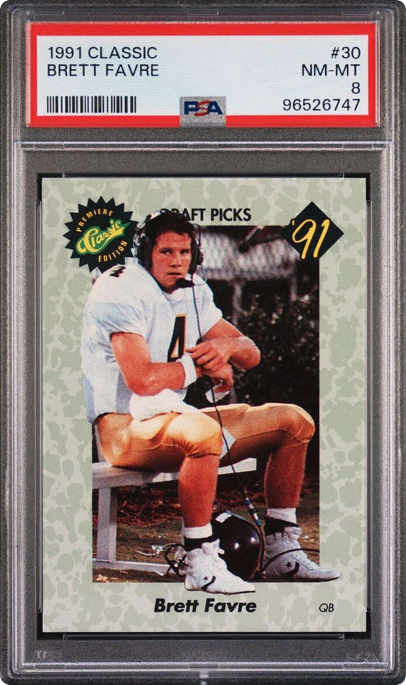 brett favre college rookie card