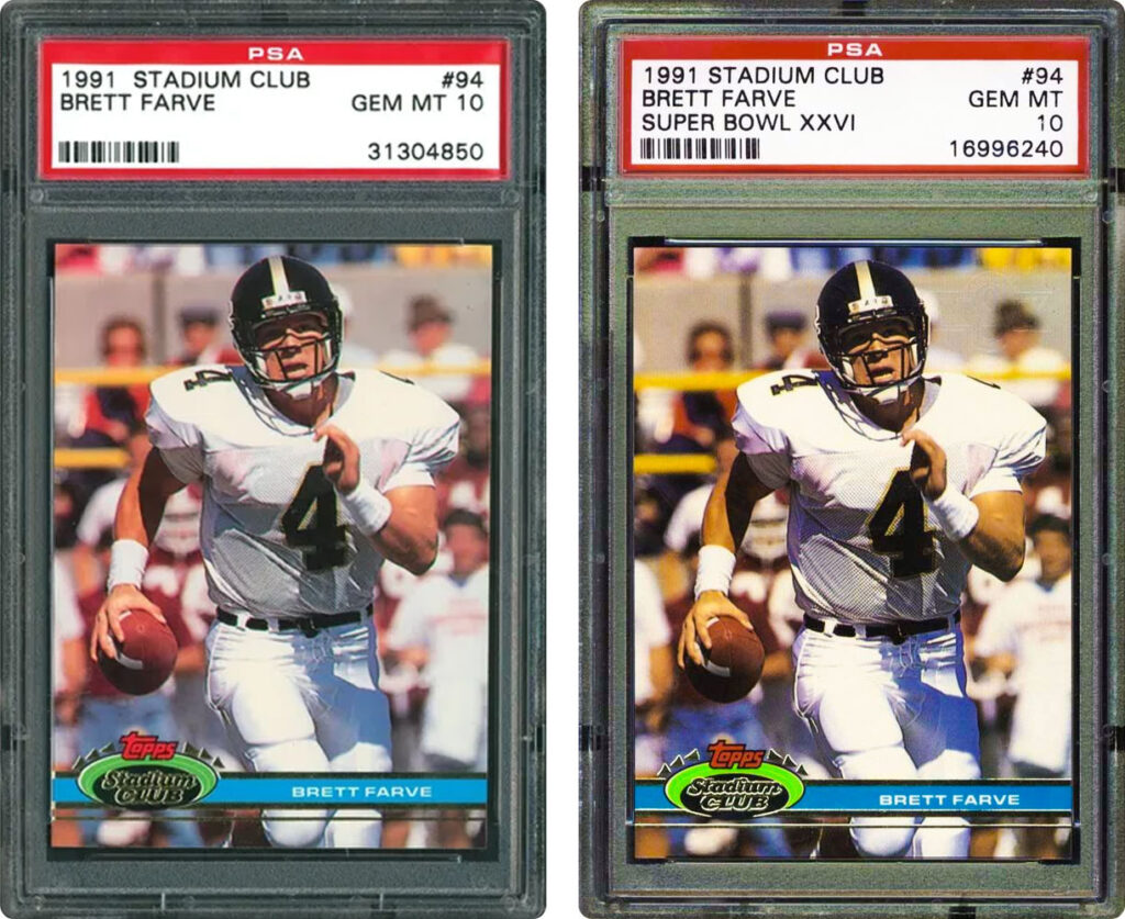 brett favre rookie card variations