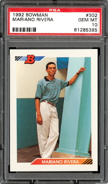 1992 bowman mariano rivera psa 10