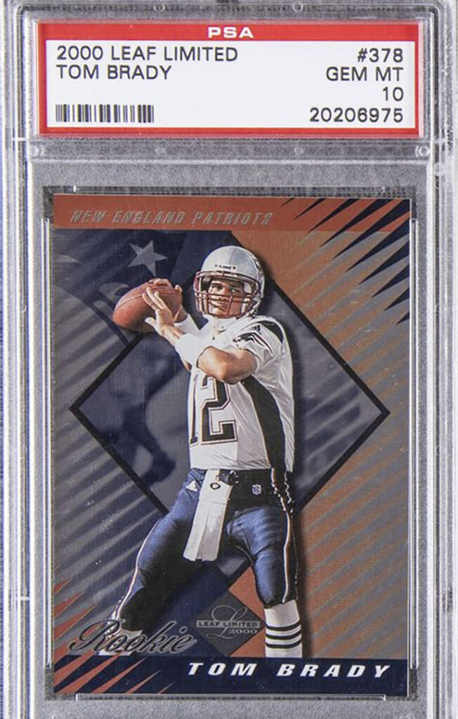 2000 leaf limited tom brady rc