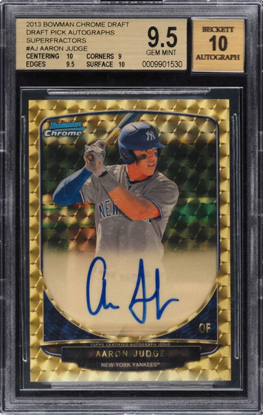 2013 bowman chrome aaron judge superfractor autograph