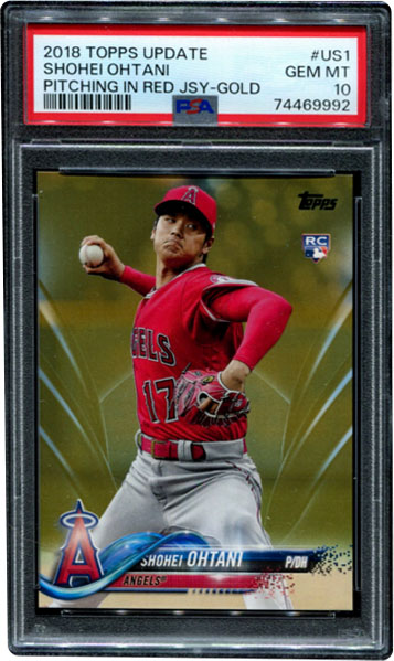 2018 topps update shohei ohtani gold rc