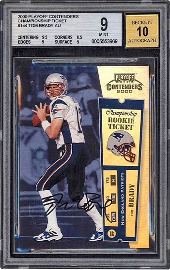 most expensive nfl football card brady