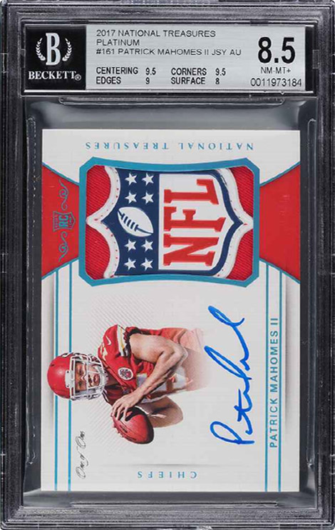 most expensive nfl football card mahomes