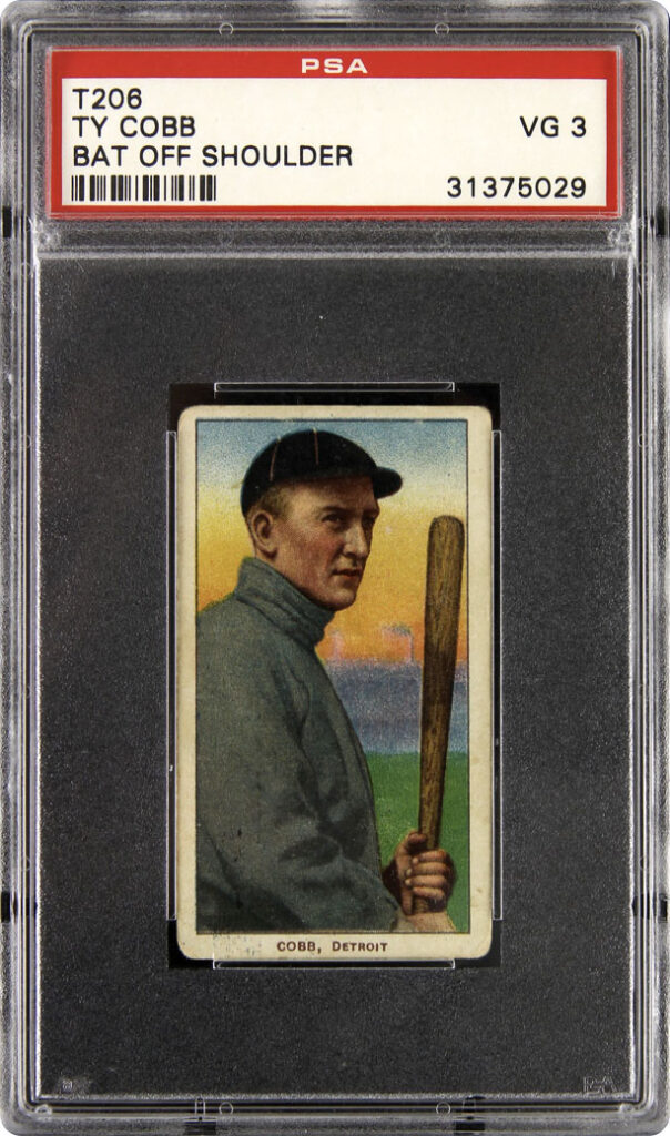 ty cobb t206 graded baseball card